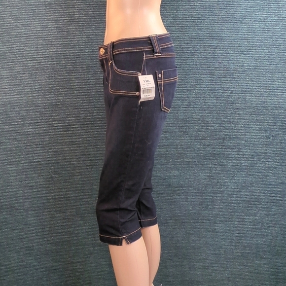 YMI Below The Knee Jean Shorts, Long Bermudas, High Cropped Skinnies  Size 5 - Picture 6 of 16